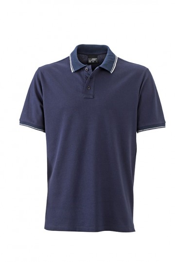 JN Men's Polo JN986 marineblauw wit