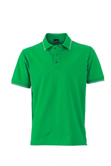 JN Men's Polo JN986 varengroen wit