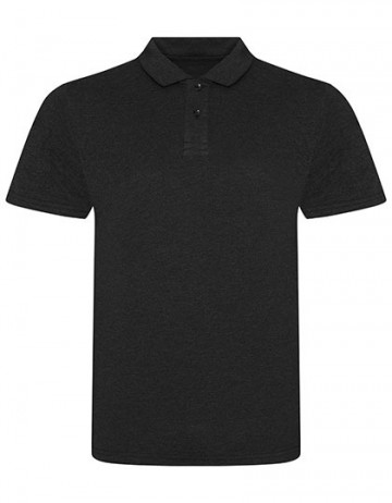 AWDis Tri-Blend polo heather black