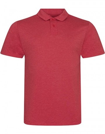 AWDis Tri-Blend polo heather red