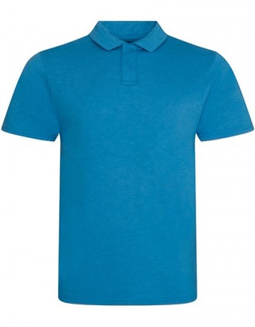 AWDis Tri-Blend polo heather sapphire blue