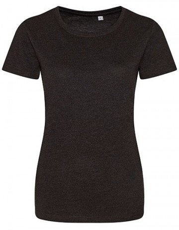 JT001F AWDis dames Tri-Blend T heather black