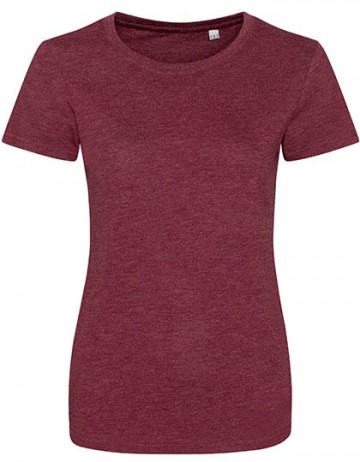 JT001F AWDis dames Tri-Blend T heather burgundy