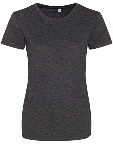 JT001F AWDis dames Tri-Blend T heather charcoal