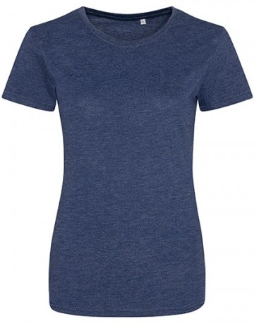 JT001F AWDis dames Tri-Blend T heather navy