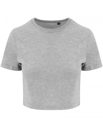 JT006 AWDis dames Tri-Blend Cropped T heather grey