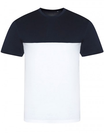 JT110 AWDis Colour Block T white / navy