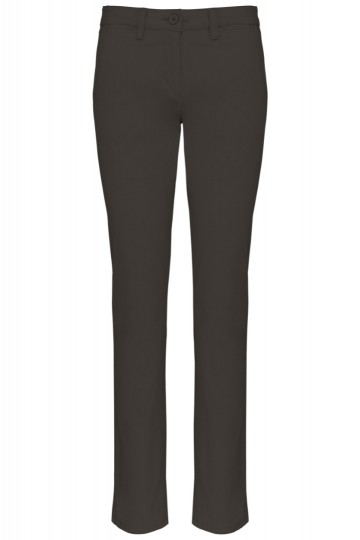 K741 Dames Chino broek donkergrijs