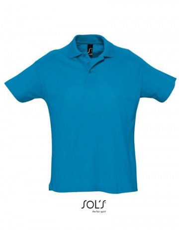 11342 Sol's Summer II heren polo aqua