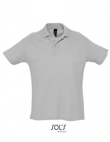 11342 Sol's Summer II heren polo grey melange