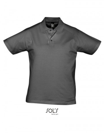 11377 Sol's Prescott heren polo dark grey solid