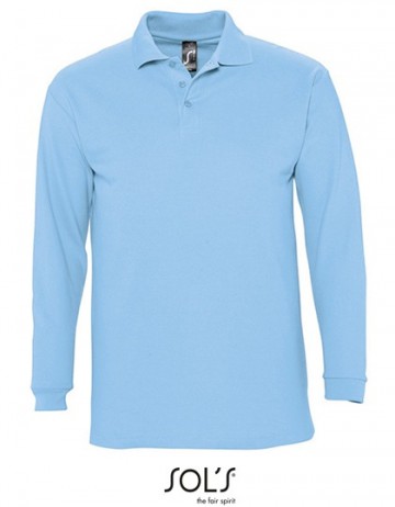 11353 Sol's Winter II heren polo sky blue