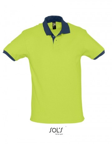 11369 Sol's Prince heren polo (2 kleuren) apple greenfrench navy