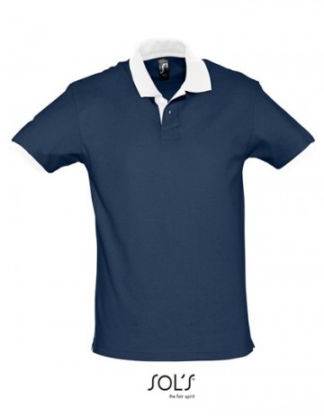 11369 Sol's Prince heren polo (2 kleuren) french navywhite