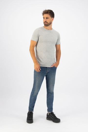 L&S Fijne Katoenen Elastaan T-shirt mannen