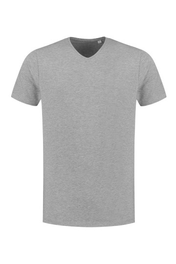 L&S Fijn katoenen elastaan T-shirt met V-hals