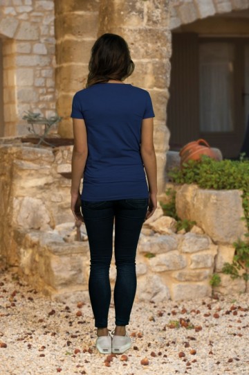 L&S T-shirt met V-hals