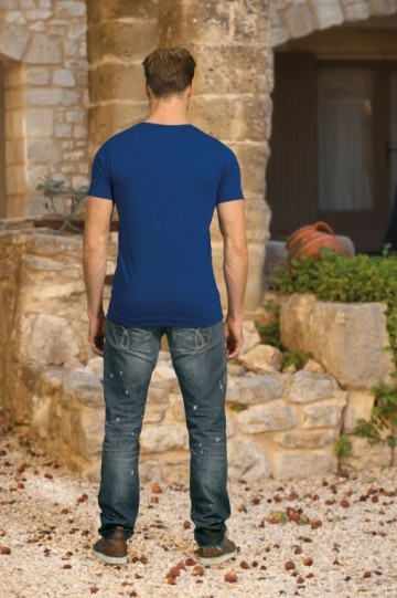 L&S T-shirt met V-hals