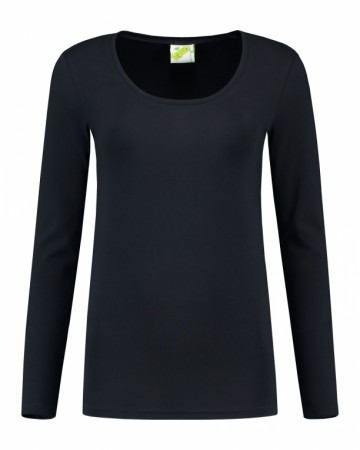 L&S T-shirt ronde hals en lange mouwen