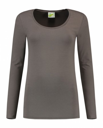 L&S T-shirt ronde hals en lange mouwen