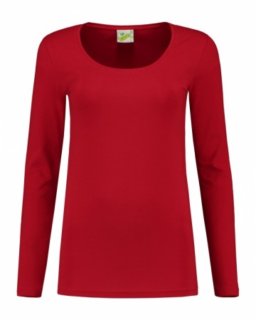 L&S T-shirt ronde hals en lange mouwen