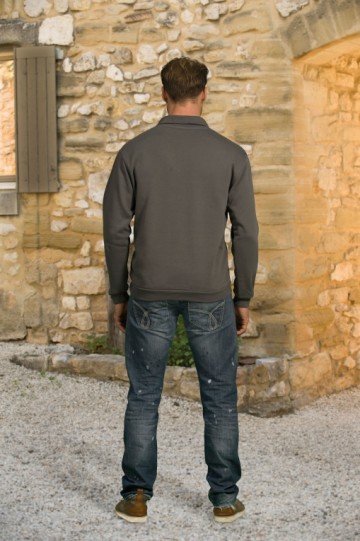 L&S Sweater met 1/4 rits