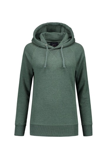L&S Heavy Hooded Raglan sweater met kap