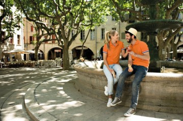 L&S Polo met vlagrand op mouweinde