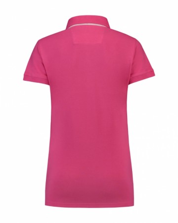 L&S Polo met KM en kraag in contrast kleur