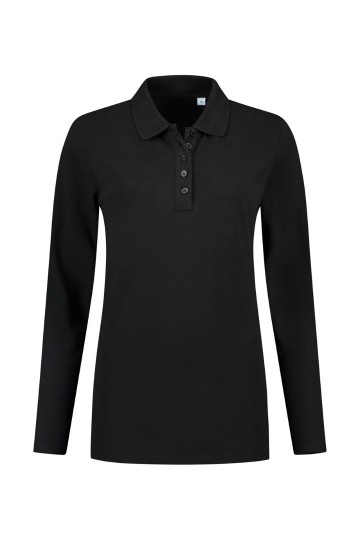 L&S Basic Katoenen Elastaan Polo met LM