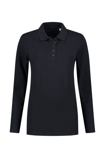 L&S Basic Katoenen Elastaan Polo met LM