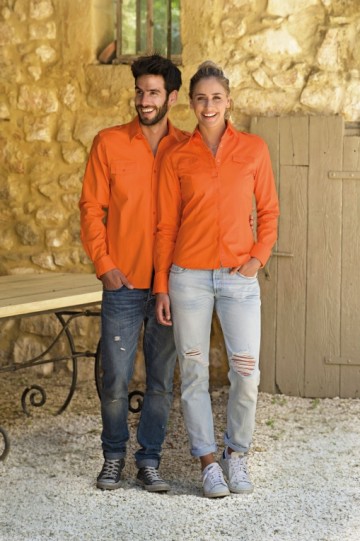 L&S Shirt Twill met LM