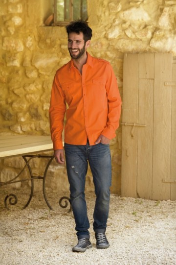 L&S Shirt Twill met LM