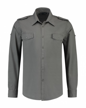 L&S Shirt Twill met LM