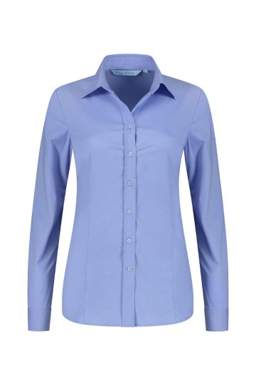 L&S Stretch Poly-Cotton Mix Poplin shirt LM