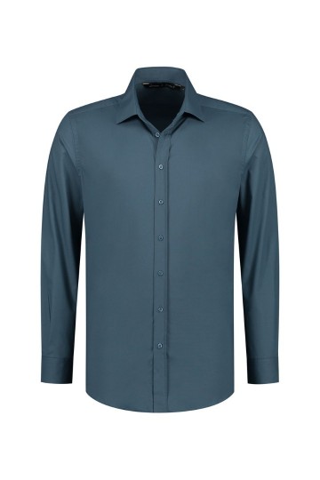 L&S Stretch Poly-Cotton Mix Poplin shirt LM