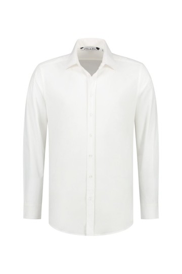 L&S Stretch Poly-Cotton Mix Poplin shirt LM