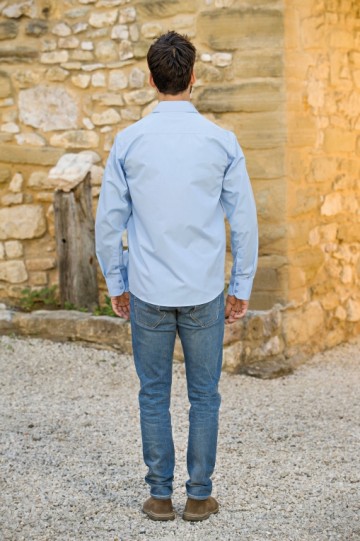 L&S Shirt Poplin Mix met LM