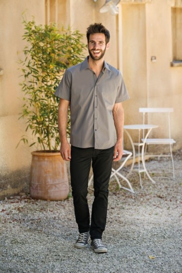 L&S Shirt Poplin Mix