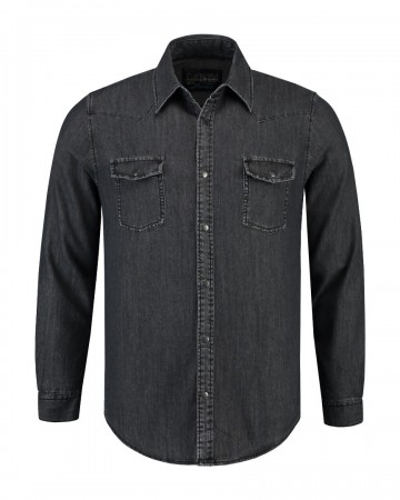 L&S Denim shirt dark blue denim