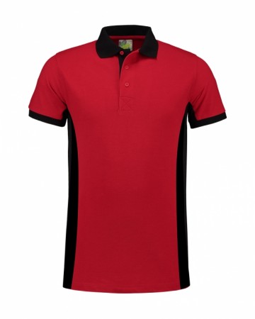 LEM4600 L&S Poloshirt rood/zwart