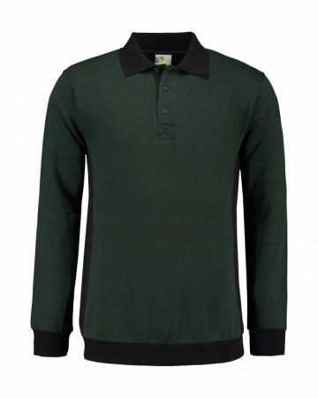 LEM4700 Polosweater Bosgroen/Zwart