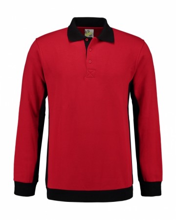 LEM4700 Polosweater Rood/Zwart