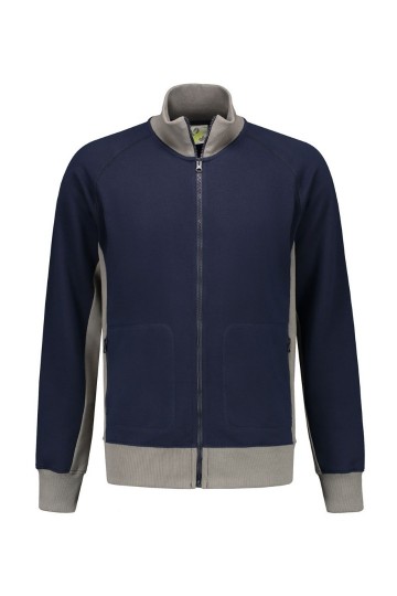 LEM4725 Cardigan Donker marineblauw/Parelgrijs