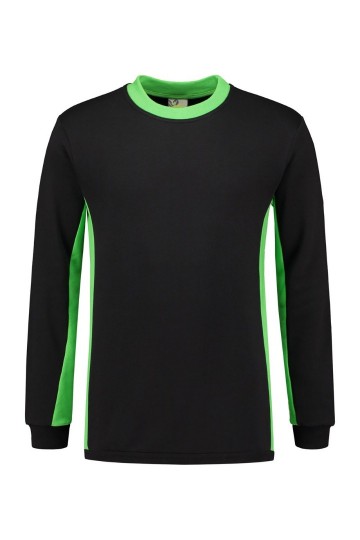 LEM4750 Sweater Zwart/Limoengroen