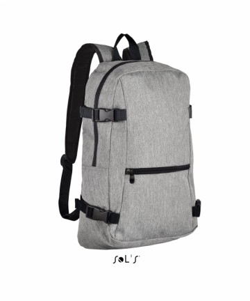 Sol's Wall Street rugtas grijs melange