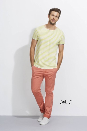 01398 Sol's Miles heren Trendy gestreept T-shirt