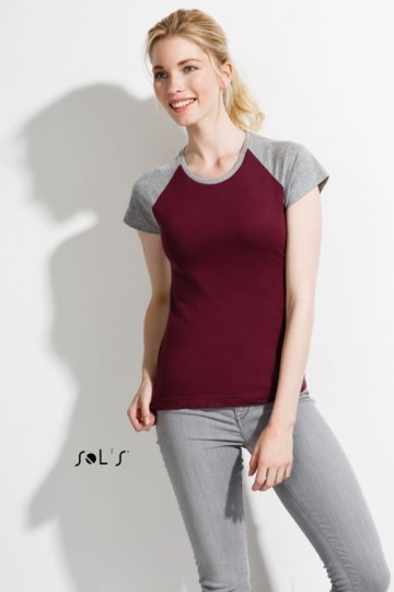 11195 Sol's Milky dames T-shirt tweekleurig