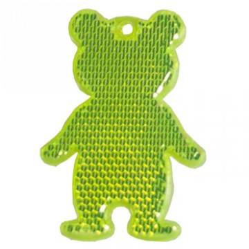 M117960 MBW voetgangersreflector Beer neon geel