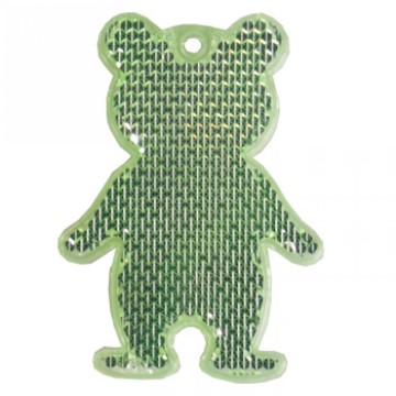 M117960 MBW voetgangersreflector Beer neon groen